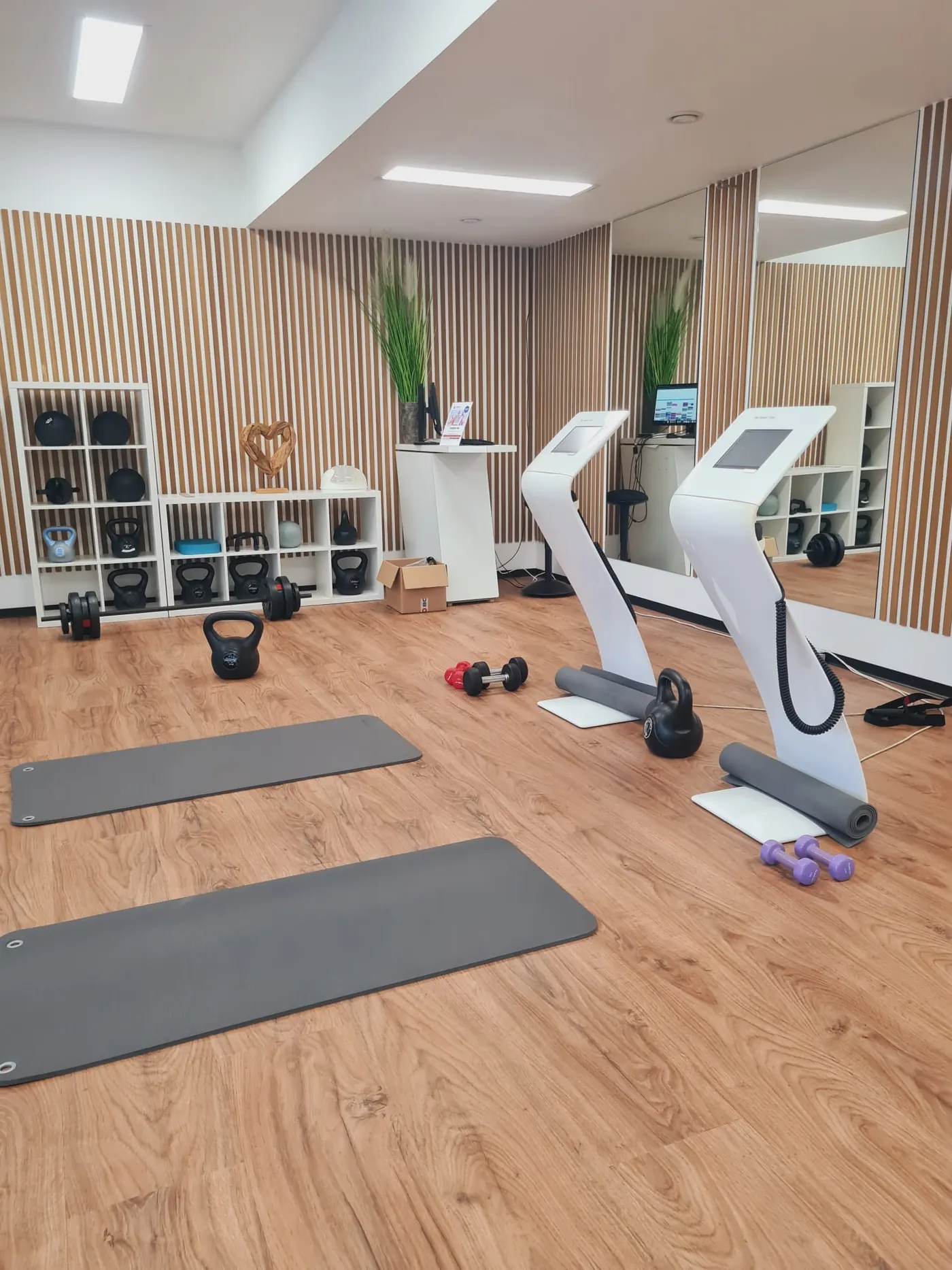 Trainingsraum mit Technogym Biocircuit-Geräten und Kleingeräten bei DannyFit Dortmund